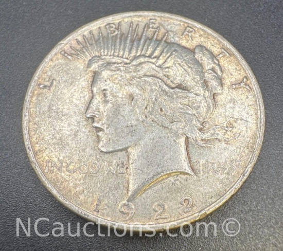 1922 Silver Peace Dollar 90% Silver Coin 26 Grams