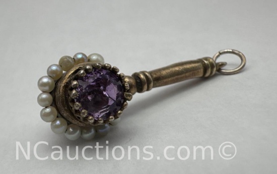 Sterling Silver Amethyst Pendant 6 Grams