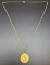 12k1-20th Gold Filled Our Lady of Perpetual Help Necklace 5.2 Grams