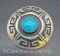 Navajo Sterling Silver Blue Turquoise Brooch Pin Pendant 13 Grams