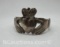 Sterling Silver Hands Holding Heart Ring 3 Grams Size 10