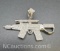Sterling Silver Iced Out Assault Rifle Pendant 8 Grams