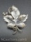 Vintage Taxco Sterling Silver Grape Leaf Brooch Pin 9 Grams