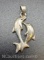 Sterling Silver Double Dolphin Pendant 2 grams