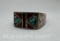 Navajo Sterling Silver Turquoise Ring 10 Grams Size 10