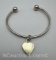 Sterling Silver Heart Charm Bracelet 13.8 Grams