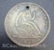 1872- CC Seated Liberty 90% Silver Half Dollar Coin 12 Grams