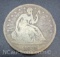 1875 Seated Liberty 90% Silver Half Dollar Coin 12 Grams