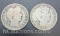 1909 and 1912 Barber 90% Silver Half Dollars 23 Grams