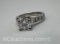 Preveli Sterling Silver Brilliant Round Cut Moissanite Diamond Ring 3 Grams Size 5
