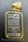 JM 1 Gram Platinum Bullion 14kt Gold Pendant 2 Grams