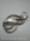 Sterling Silver Wavy Ribbon Brooch 7 Grams