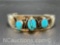 Navajo Leaf Turquoise Cuff Bracelet 23 Grams