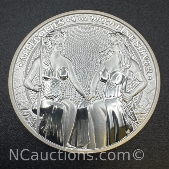 2021 Germania Allegories 1 Troy Oz .999 Fine Silver Bullion Coin