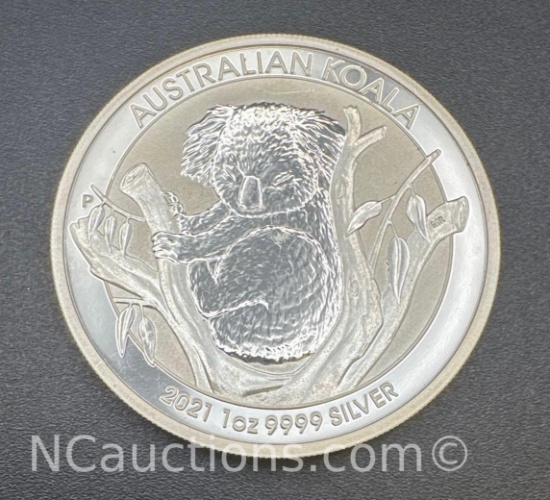 2021 Australian Koala 1 Troy Oz .999 Fine Silver Bullion Coin