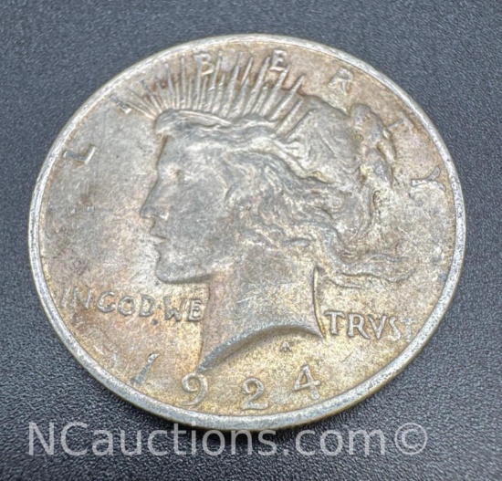 1924 Silver Peace Dollar 90% Silver Coin 26 Grams