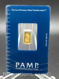 PAMP 1 Gram .9999 Fine Gold Bullion Bar