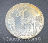 1998 Peace On Earth 1 Troy Oz .999 Fine Silver Merry Christmas Bullion Coin