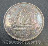 1949 Canadian Dollar 80% Silver Coin 23 Grams