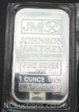 JM 1 Troy Oz .999 Fine Silver Bullion Bar