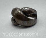 Sterling Silver X Knot Ring 4 Grams Size 7