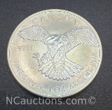 2014 Canadian Hawk 1 Troy Oz .9999 Fine Silver Bullion Coin