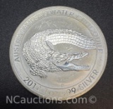 2014 Australian Saltwater Crocodile 1 Troy Oz .999 Fine Silver Bullion Coin