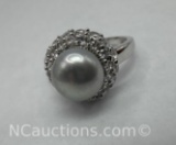 Sterling Silver Pearl Ring 3 Grams Size 7