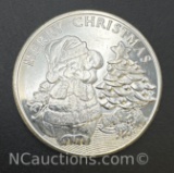 1998 Peace On Earth 1 Troy Oz .999 Fine Silver Merry Christmas Bullion Coin