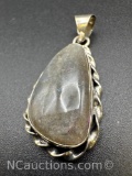 Sterling Silver Rutilated Quartz Pendant 4 Grams