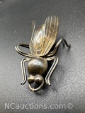Sterling Silver Beetle Brooch Pin 7 Grams