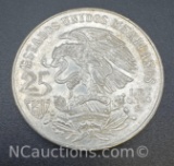 1968 Mexico 25 Pesos Olympics 70% Silver Coin 22 Grams