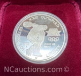 1983 Olympic Silver Dollar 90% Silver Coin With COA 26 Grams