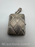 Sterling Silver Book Locket Pendant 8 grams