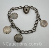 Sterling Silver Canadian Coin Bracelet 17 Grams