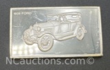 1928 Ford 66 Grams Sterling Silver Bullion Bar