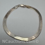 Sterling Silver Herringbone Bracelet 4 Grams