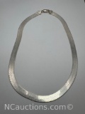 Sterling Silver Herringbone Necklace 29 Grams