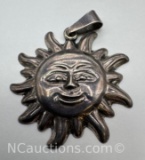 Sterling Silver Sun Pendant 5 Grams