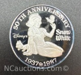 Disney 1 Troy Oz .999 Fine Silver Snow White Bullion Coin