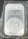 APMEX 1 Troy Oz .999 Fine Silver Bullion Bar