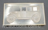 1923 Chevrolet 66 Grams Sterling Silver Bullion Bar