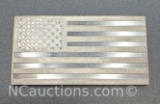 Washington Mint 19 Grams .999 Fine Silver American Flag Bullion Bar