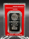 Argor-Heraeus Switzerland 1 Troy Oz .999 Fine silver Bullion Bar