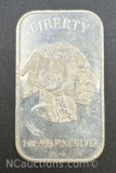 1 Troy Oz .999 Fine Silver Indian Head Bullion Bar