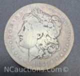 1884-S Morgan Silver Dollar 90% Silver Coin 26 Grams