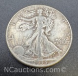 1944 Walking Liberty 90% Silver Half Dollar Coin 12 Grams