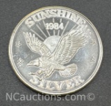 1984 Sunshine Minting 1/2 Oz .999 Fine silver Bullion Coin