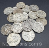 90% Silver Washington Quarters 124 Grams