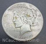 1923-S Silver Peace Dollar 90% Silver Coin 26 Grams